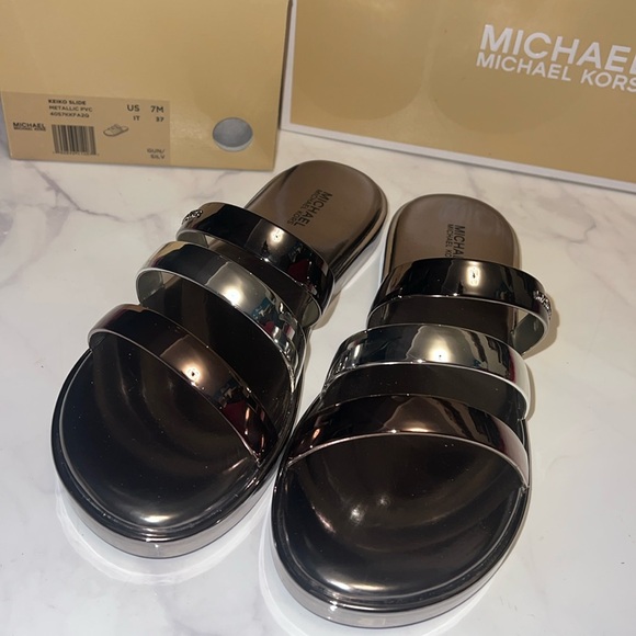 New Michael Kors Metallic Sandals size 7 - Picture 2 of 5